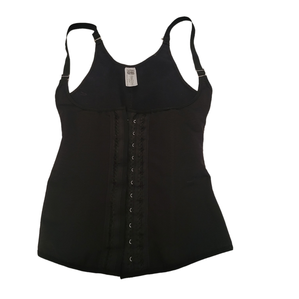 PREMADONNA CORSET ADJUSTABLE STRAPS FULL HOOK CLOSURE BLACK